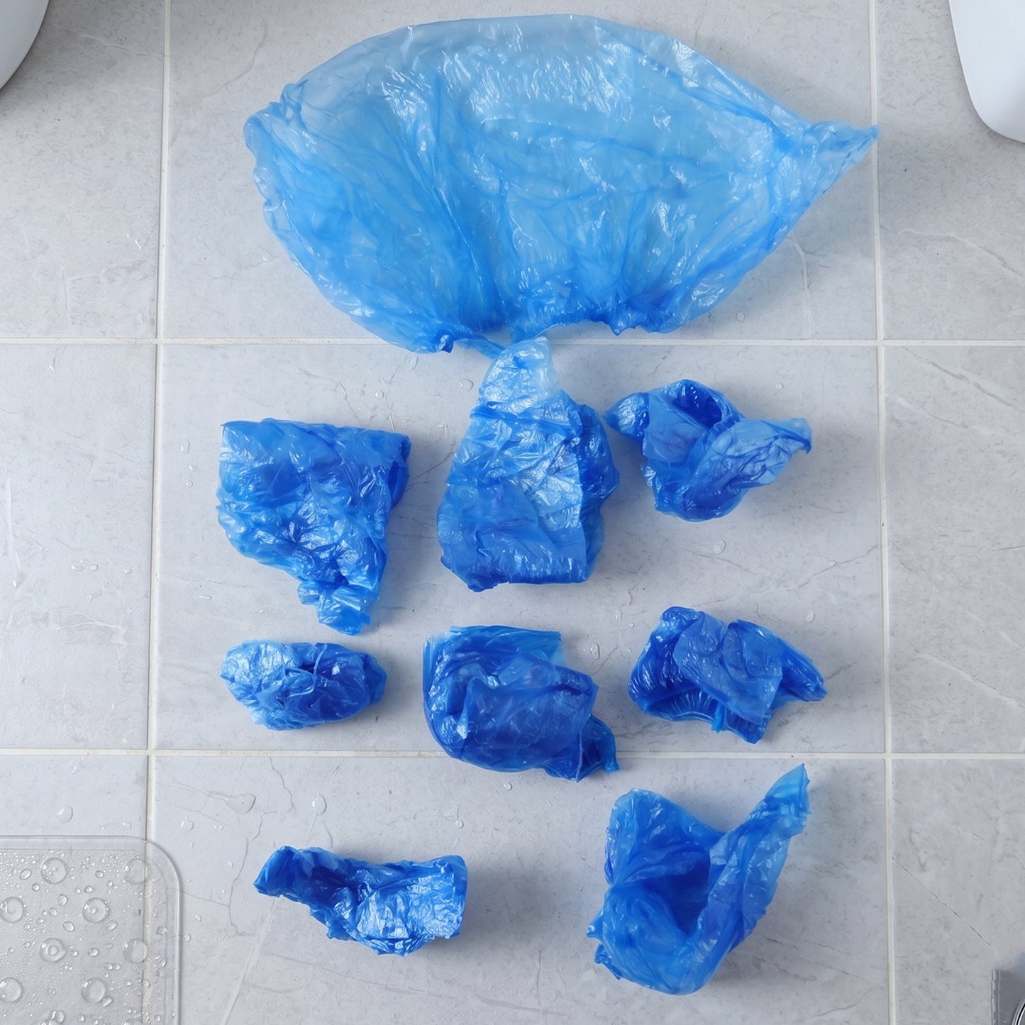 Disposable Plastic Shoe Cover Set with Elastic Fit (100 Pc Set)