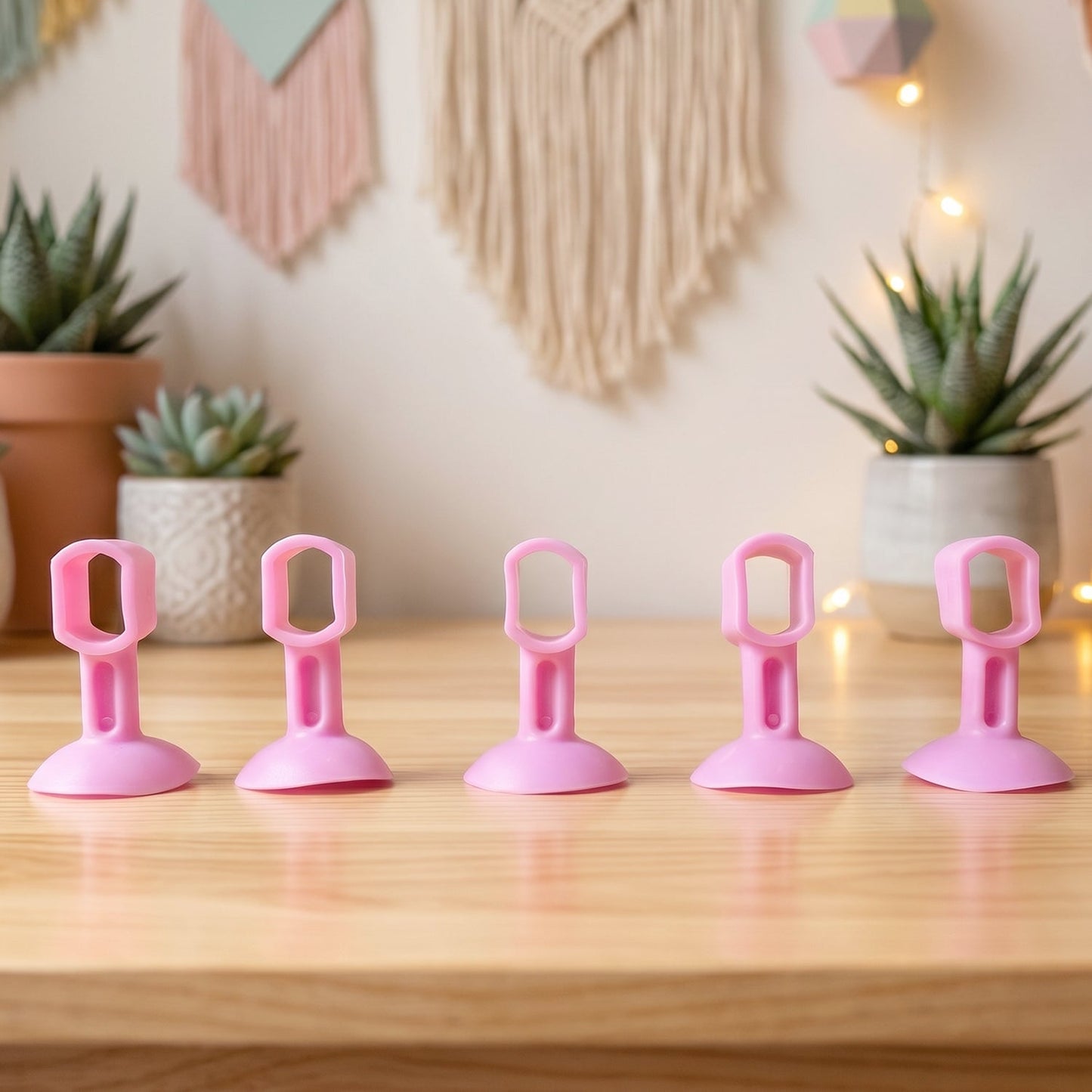 Silicone Door Stopper Suction Door Holder Anti Collision Door Handle Stopper (5 Pc)