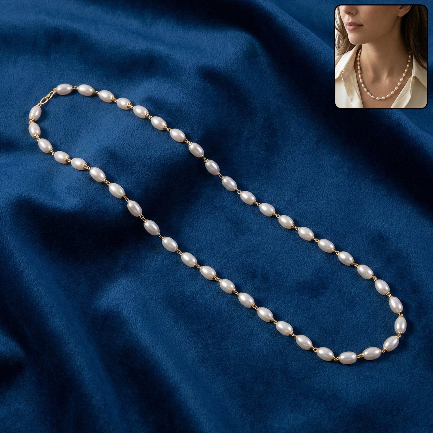 Pearl beaded necklace