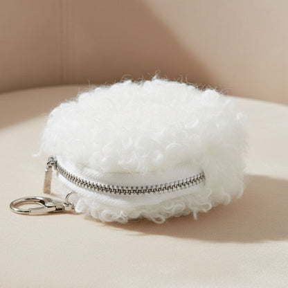 Mini plush coin purse front view