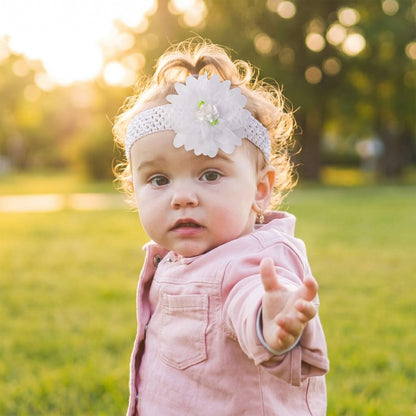 Cute Soft Elastic Floral Baby Headband Stylish Stretchable Hair Band (1 Pc)