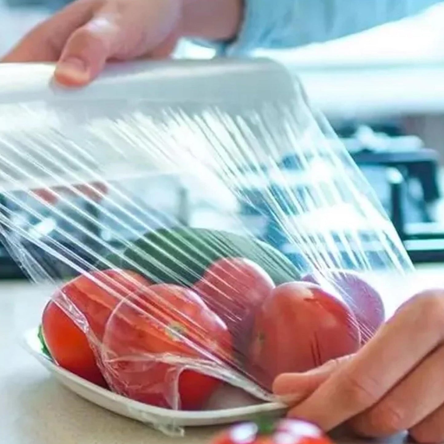 Food Grade Cling Wrap Roll (30 Bag, 300x300 mm)