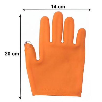 Silicone Gloves with Thumb Knife Finger Protector (1 Pair)
