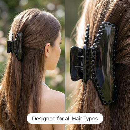 Elegant Black Hair Claw Clip (1 Pc)