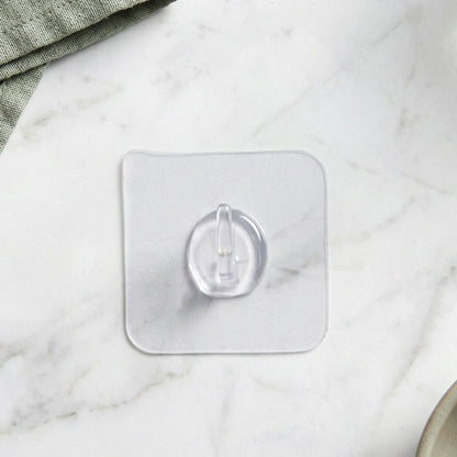 Transparent Square Self Adhesive Wall Utility Hook (1 Pc)