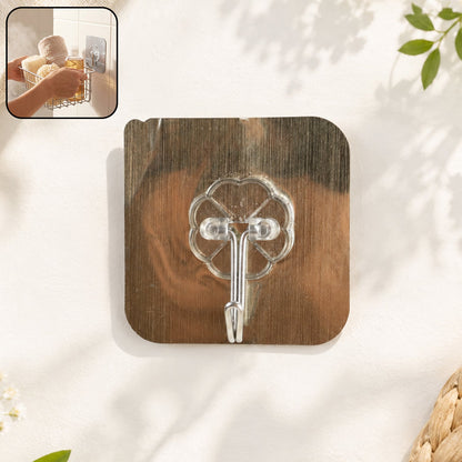 Brushed Steel Floral Design Wall Hook