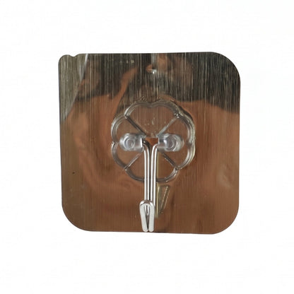 Adhesive Brushed Steel Flower Wall Hook