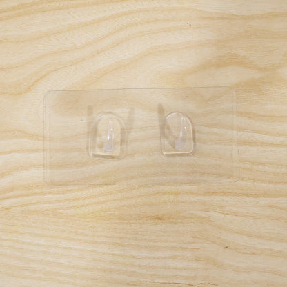 Transparent Double Hook Self Adhesive Wall Sticker (1 Pc)