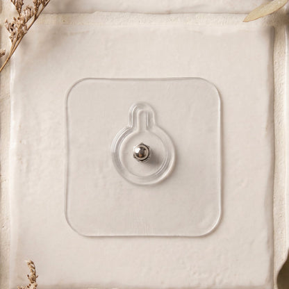 Round Transparent Self Adhesive Utility Wall Hook (1 Pc)