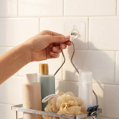 No Drill Clear Wall Hook with Metal Pin