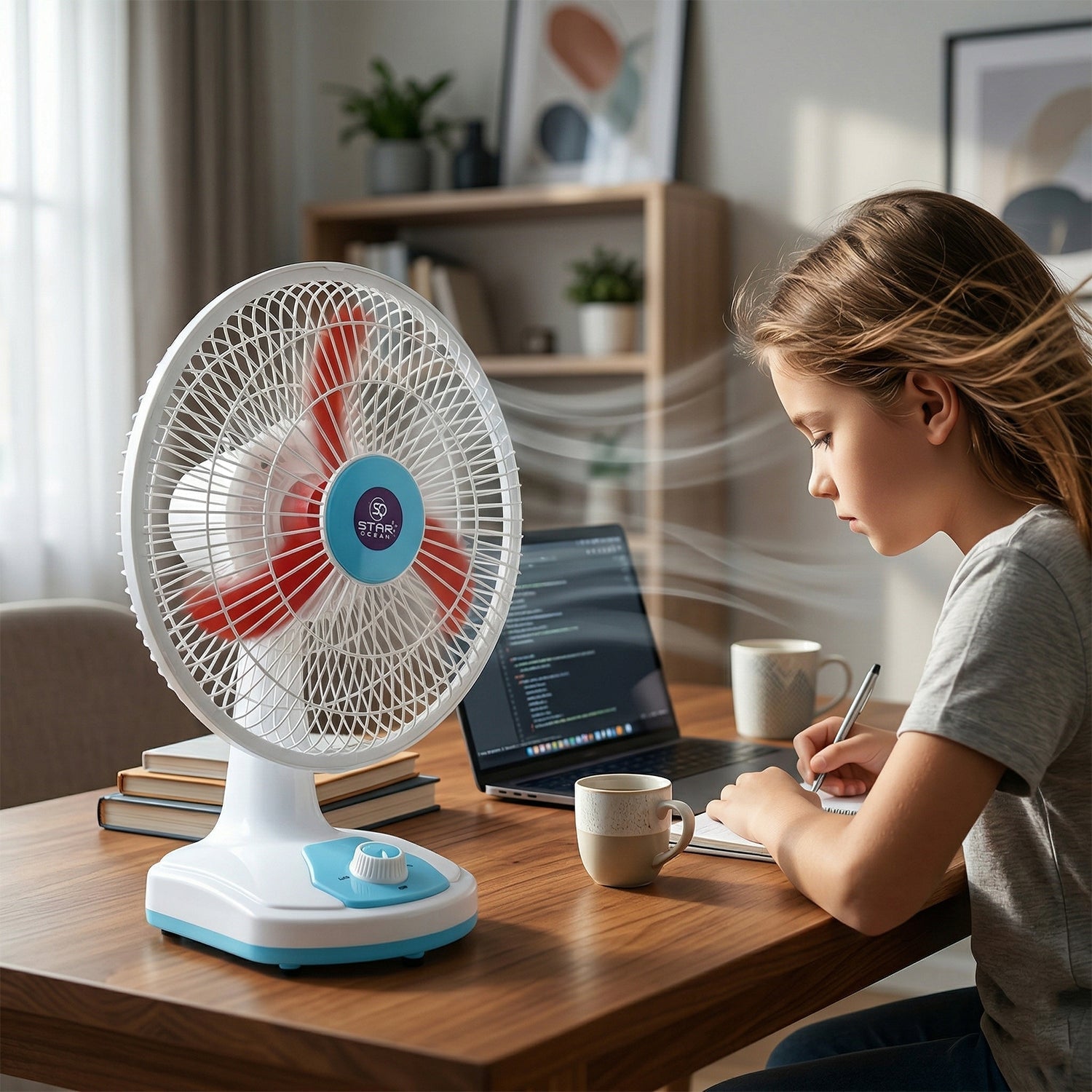 battery operated table fan for home and travel
