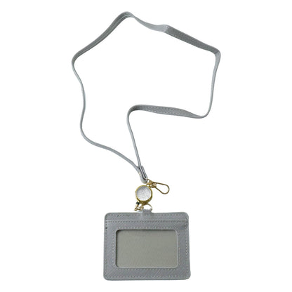 plastic id holder with adjustable lanyard