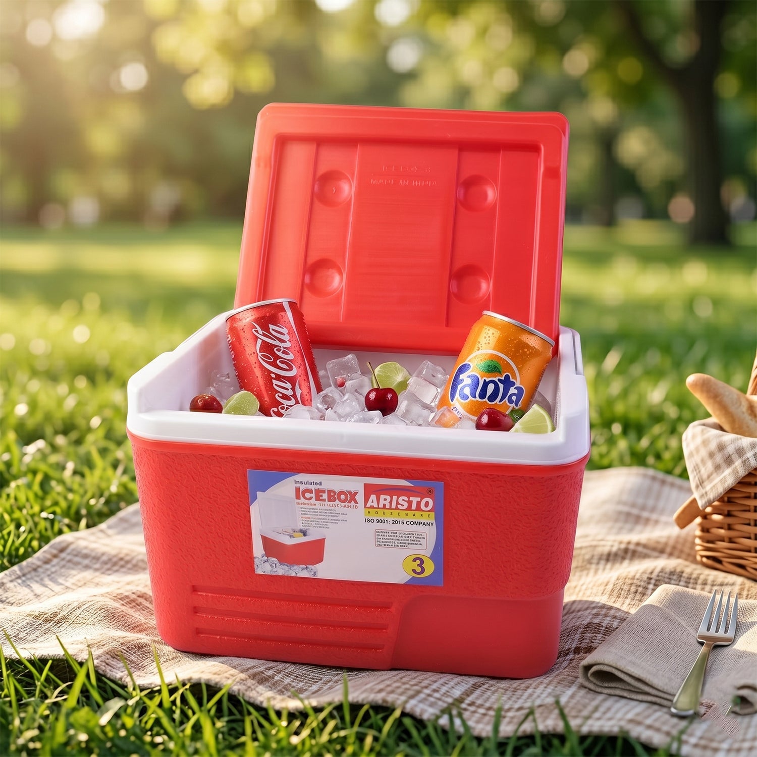 compact insulated beverage cooler box 3ltr