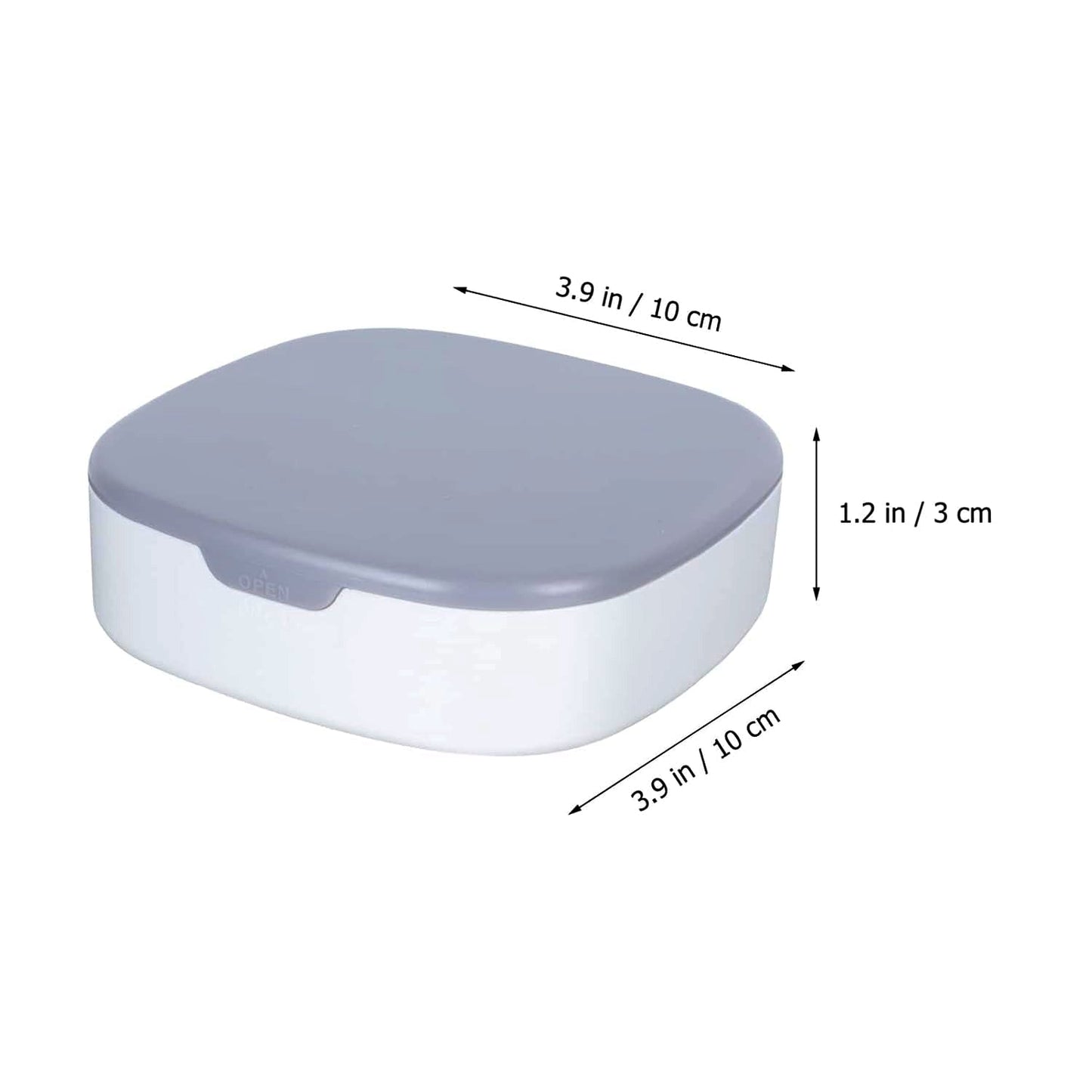 Plastic Jewelry Storage Box with Built-in Mirror (1 Pc)