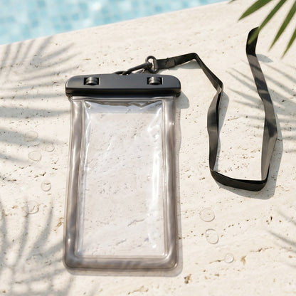Black waterproof phone case underwater shot