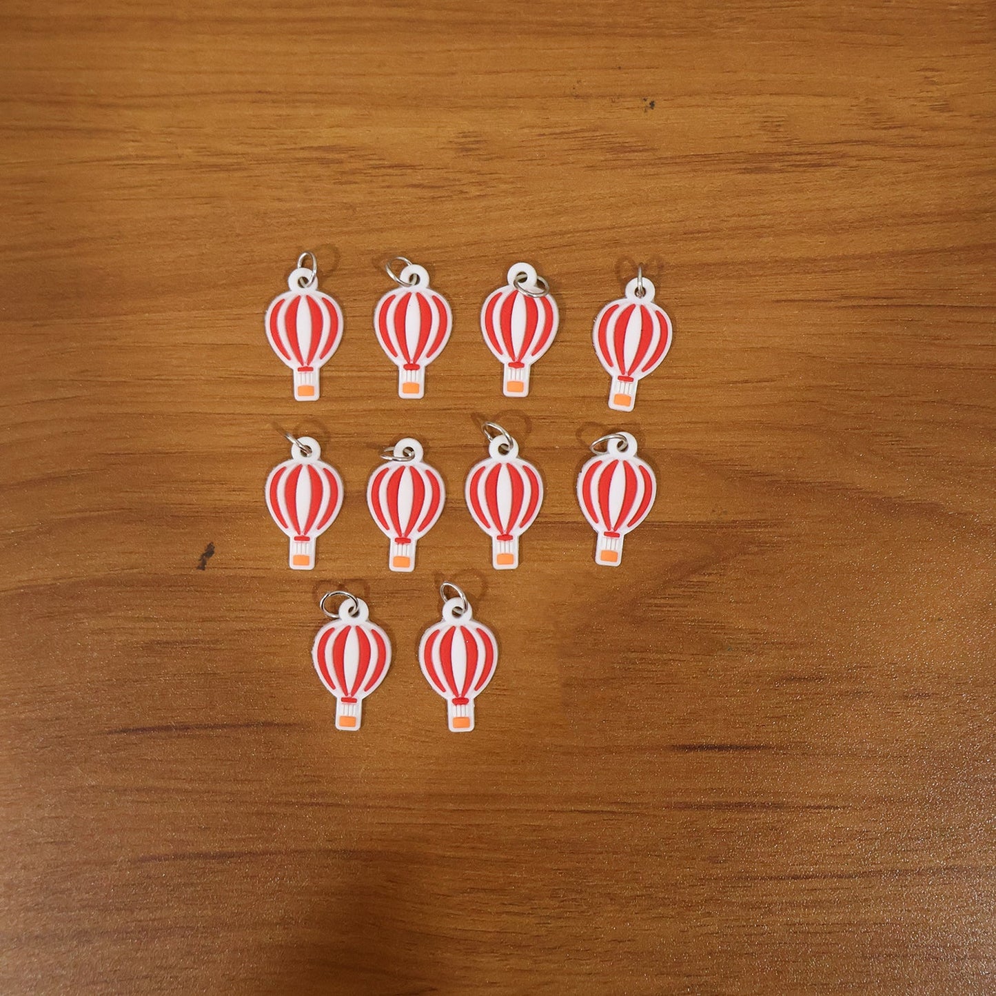 Hot Air Balloon Bag Charm Keychain Set (10 Pc)