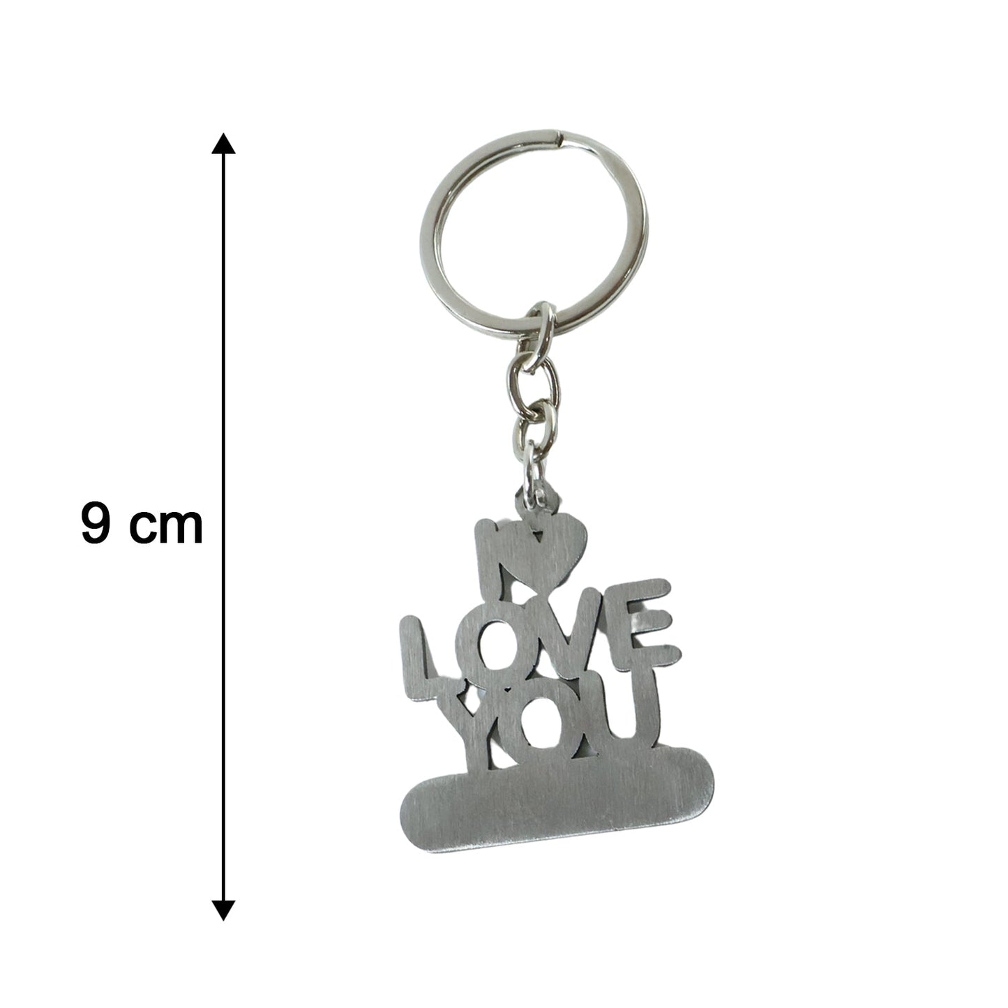 Premium Metal Love You Keychain 1 Pc