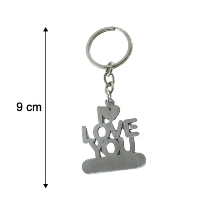 Premium Metal Love You Keychain 1 Pc
