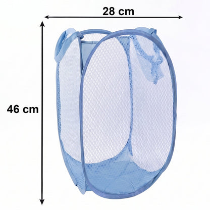 Foldable Mesh Laundry Bag Hamper (1 Pc, 30x30x46 Cm)
