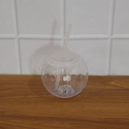 LED Glow Drink Cup with Straw (1 Pc)
