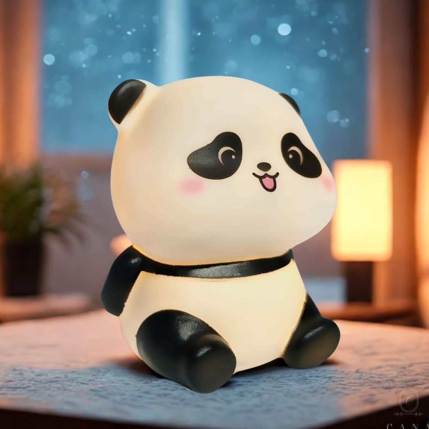  cartoon panda bedside night light