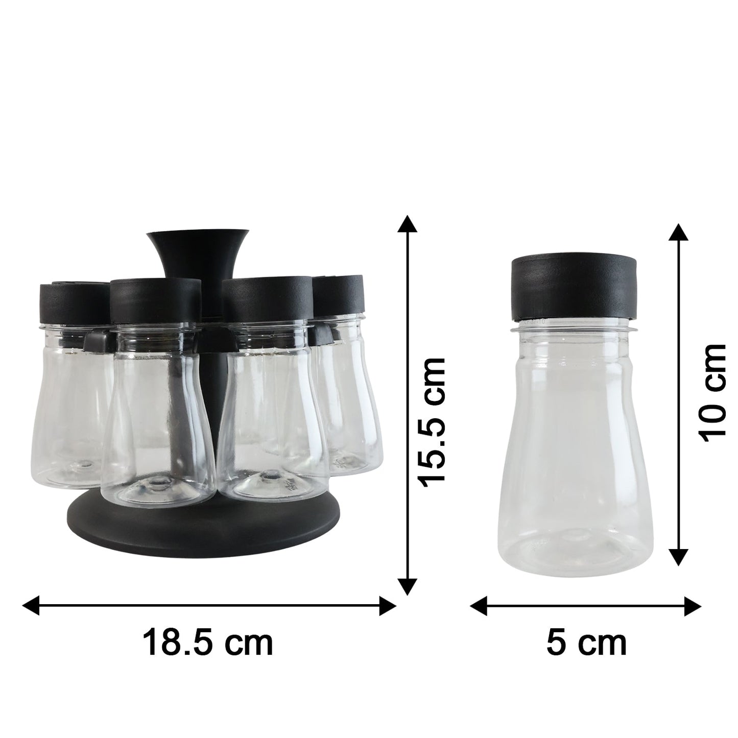 Multi-container spice rack for countertop use