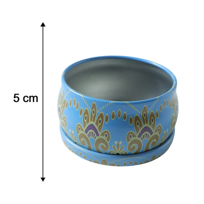 Premium Decorative Mandala Printed Metal Candle Container (1 Pc)