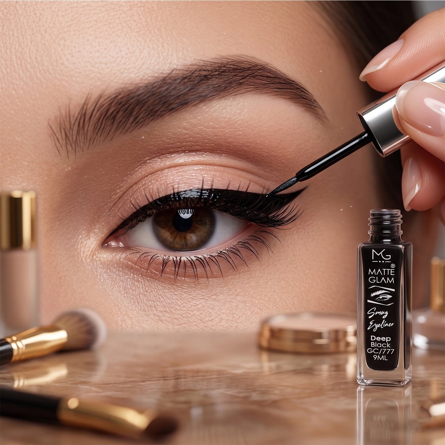 Matte Glam Smudge Proof Deep Black Eyeliner (1 Pc, 9 ML)