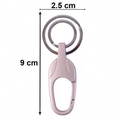 Durable Metal Keychain with Secure Clip (1 Pc)