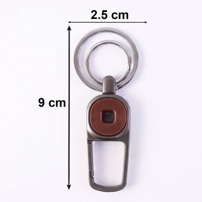 Premium Metal Key Holder with Secure and Stylish Keychain (1 Pc)