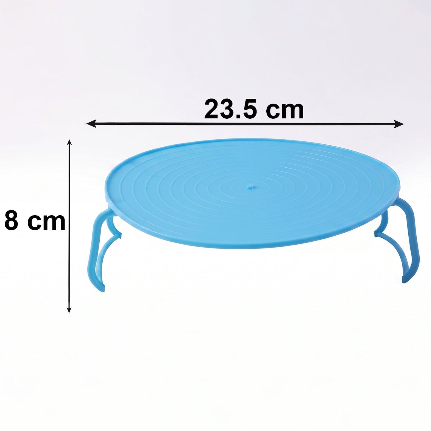 Decorative Non-Slip Plastic Serving Tray with Stand (1 Pc)