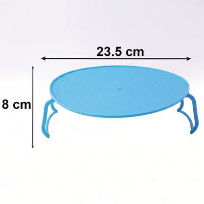 Decorative Non-Slip Plastic Serving Tray with Stand (1 Pc)