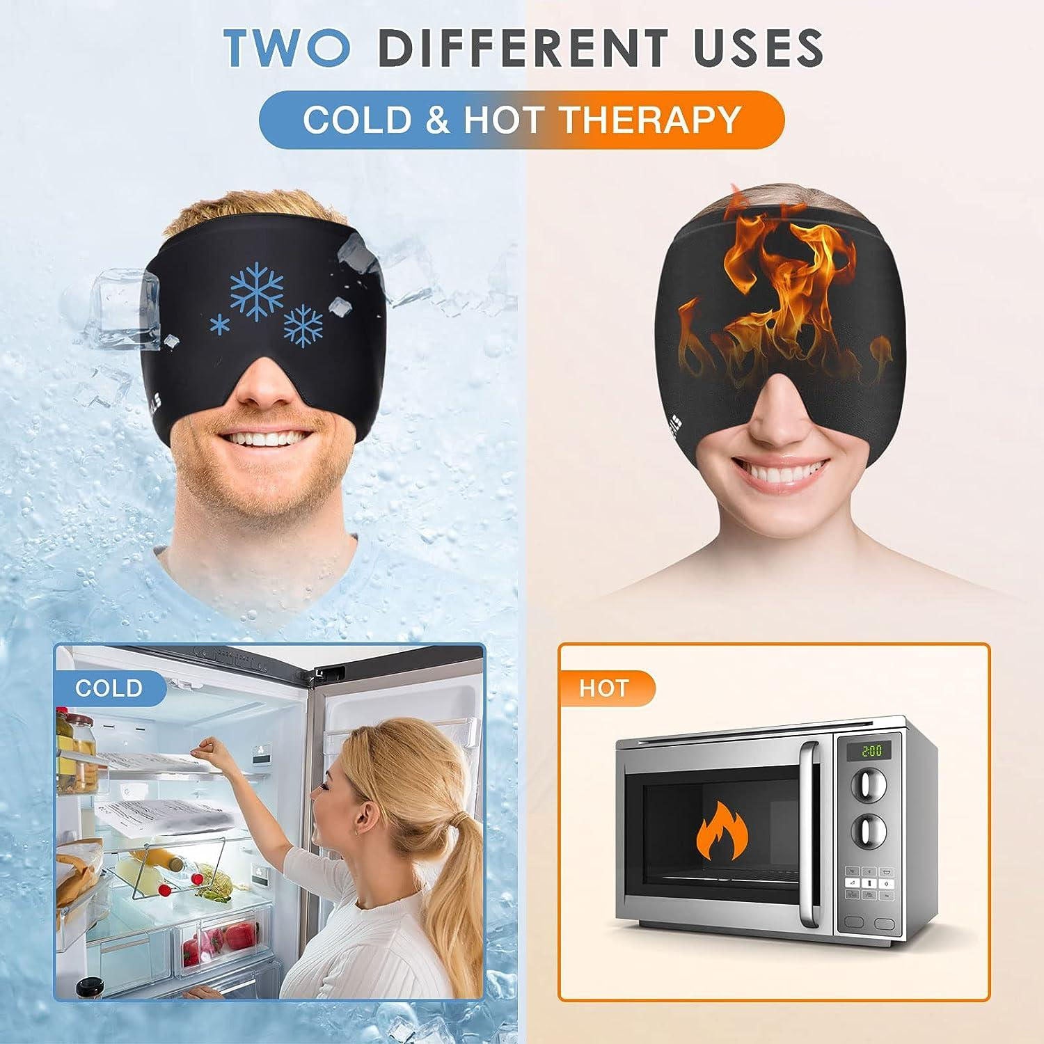 Reusable ice pack head wrap