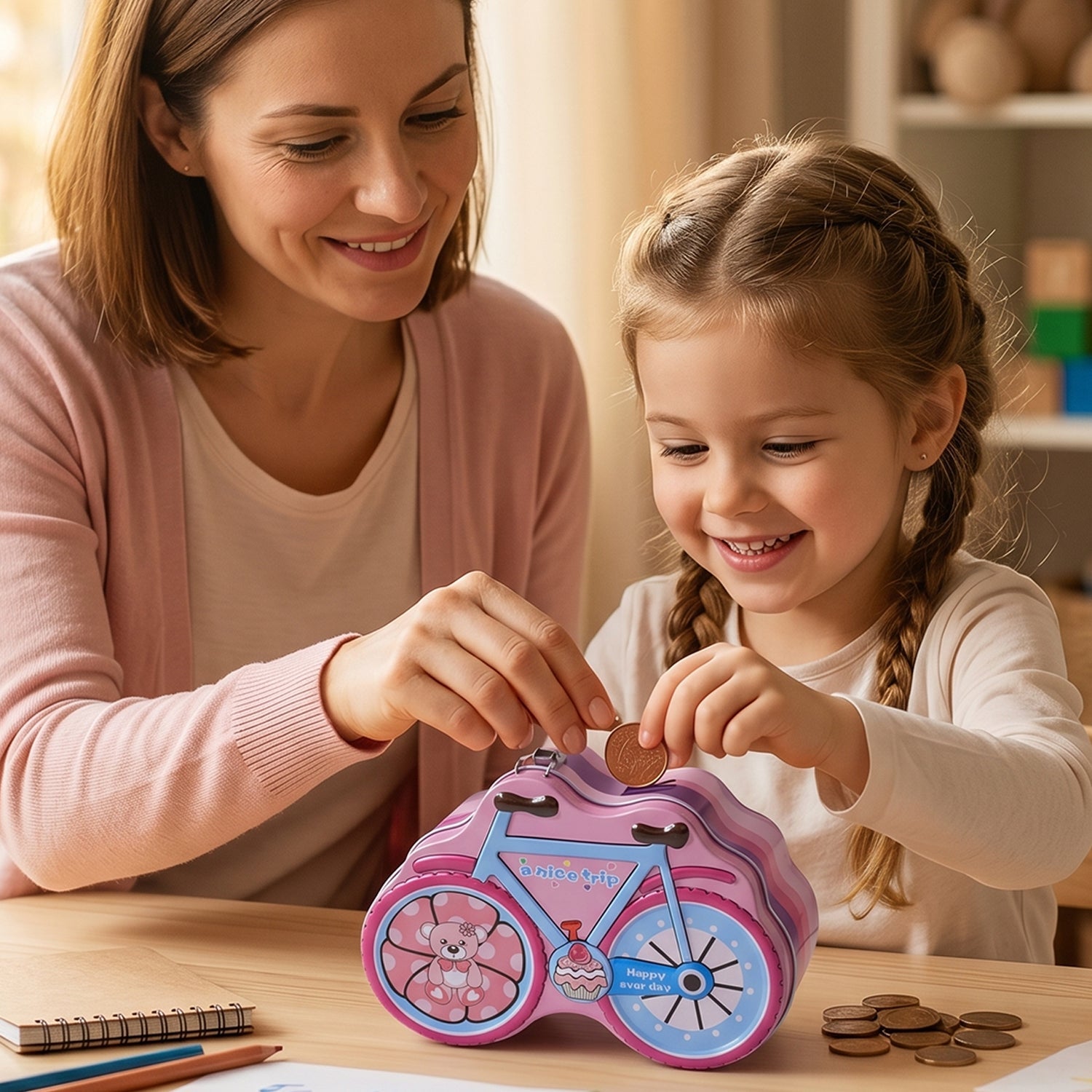 lock key piggy bank