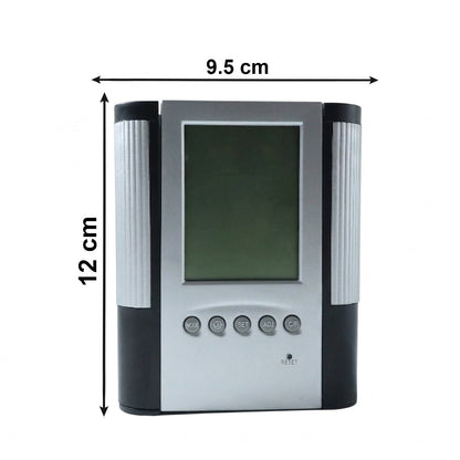 Multifunction Digital Calendar Desk Clock with Pen Holder (1 Pc)