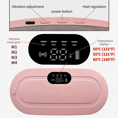 Pain-relief heating wrap for lower back and abdomen