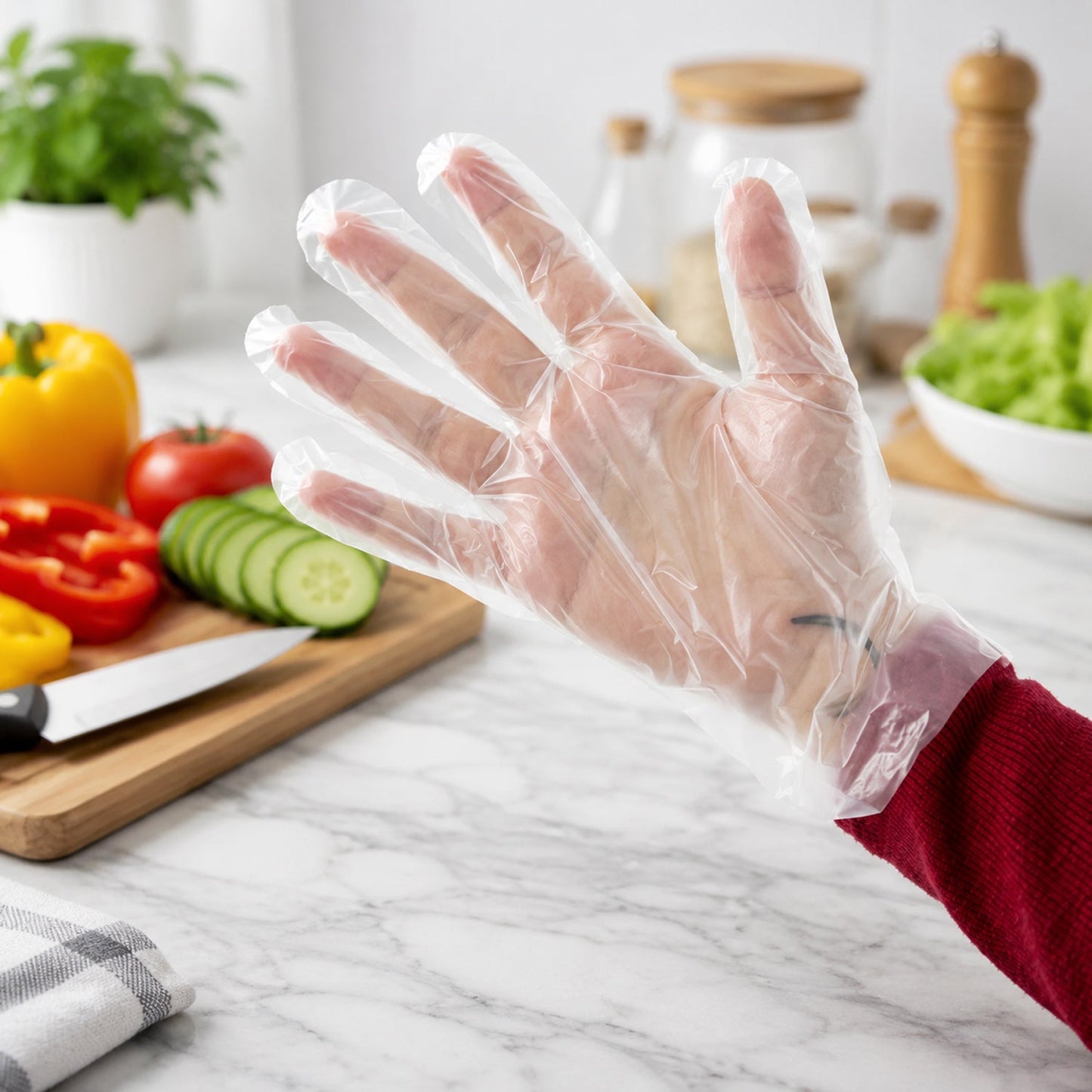 Premium Quality Disposable Gloves for Kitchen and Household Use (100 Pc)