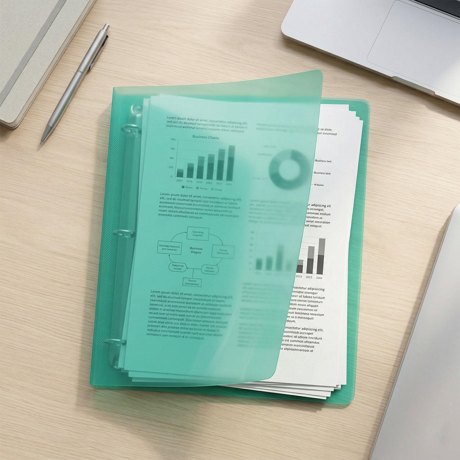 A4 plastic binder folder