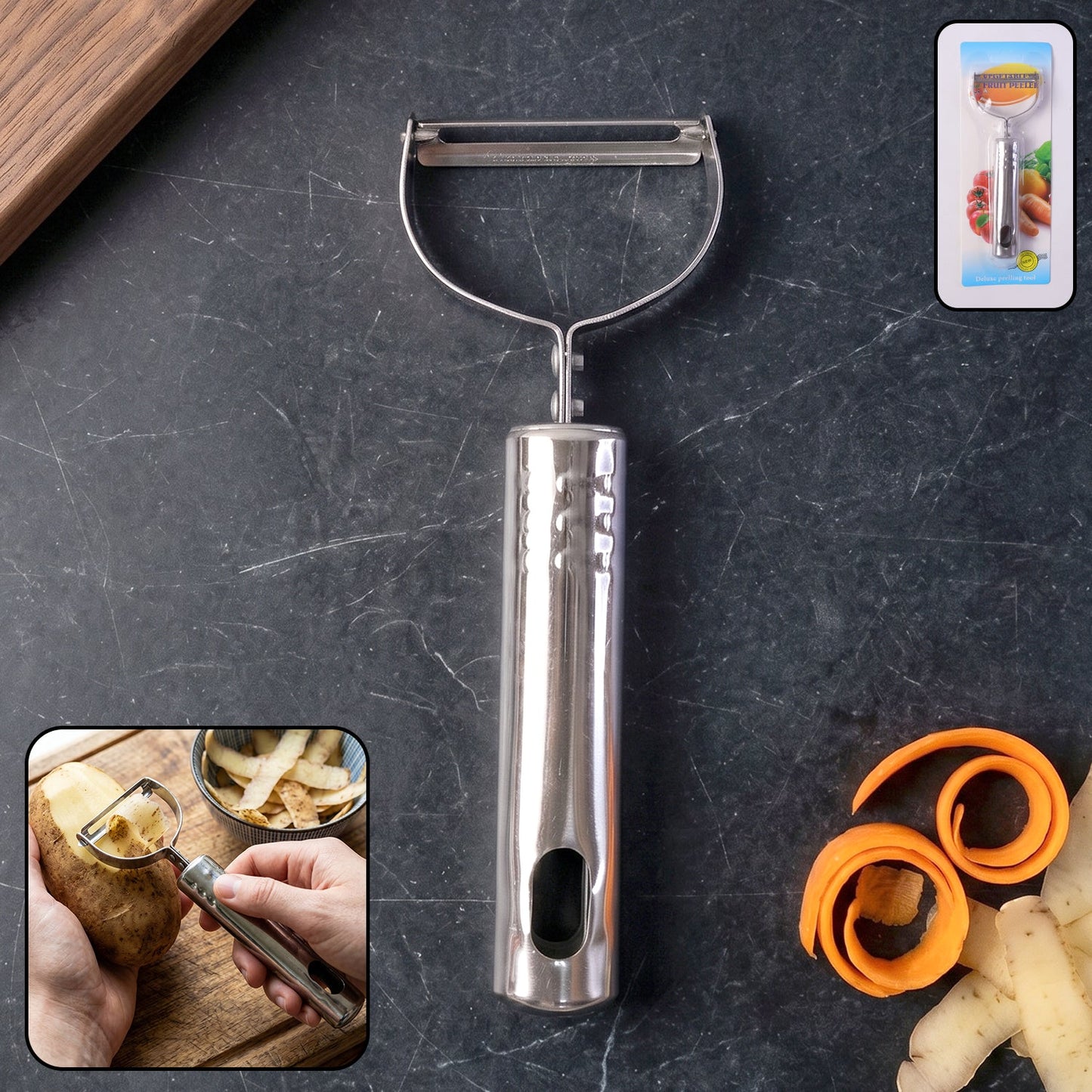 Premium Stainless Steel Vegetable and Fruit Peeler (1 Pc)