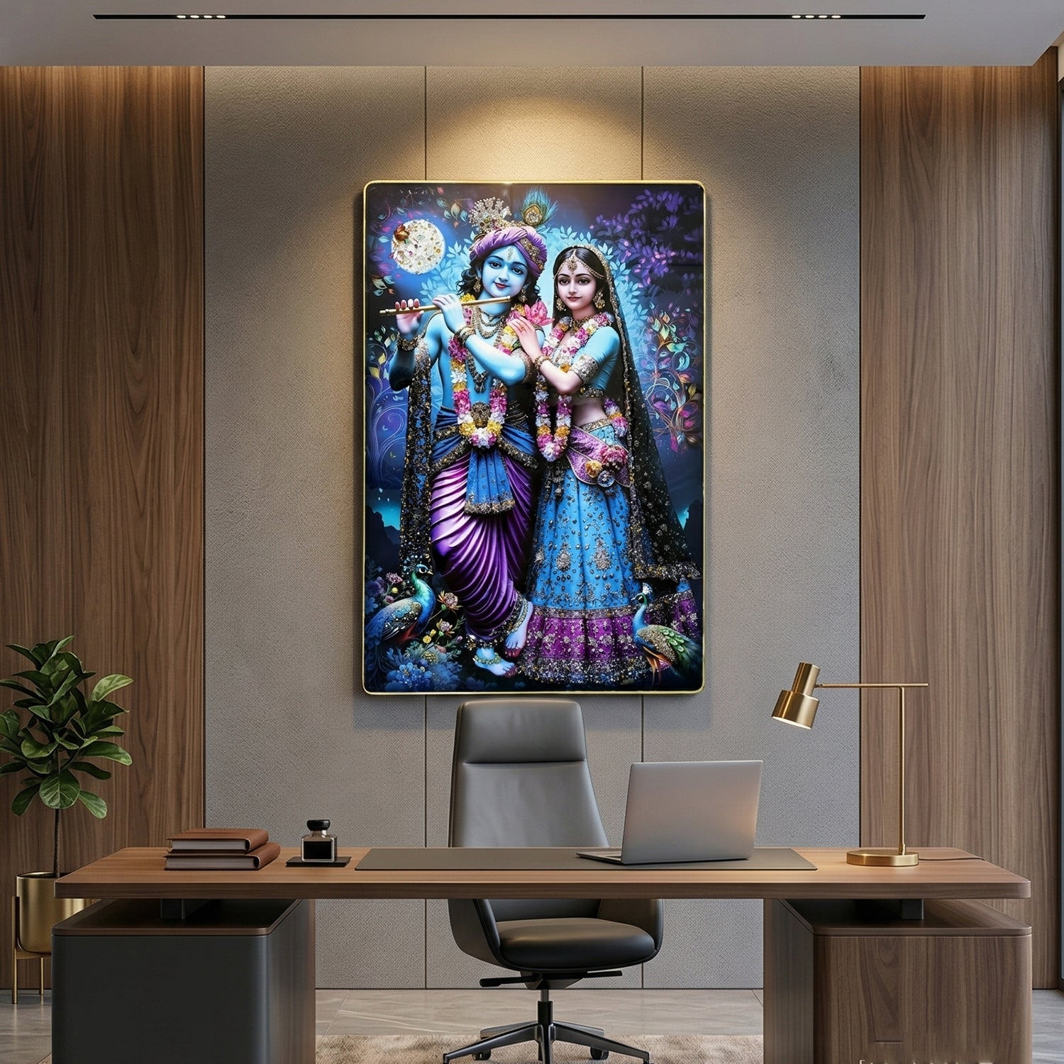 Radha Krishna Wall Hanging Frame