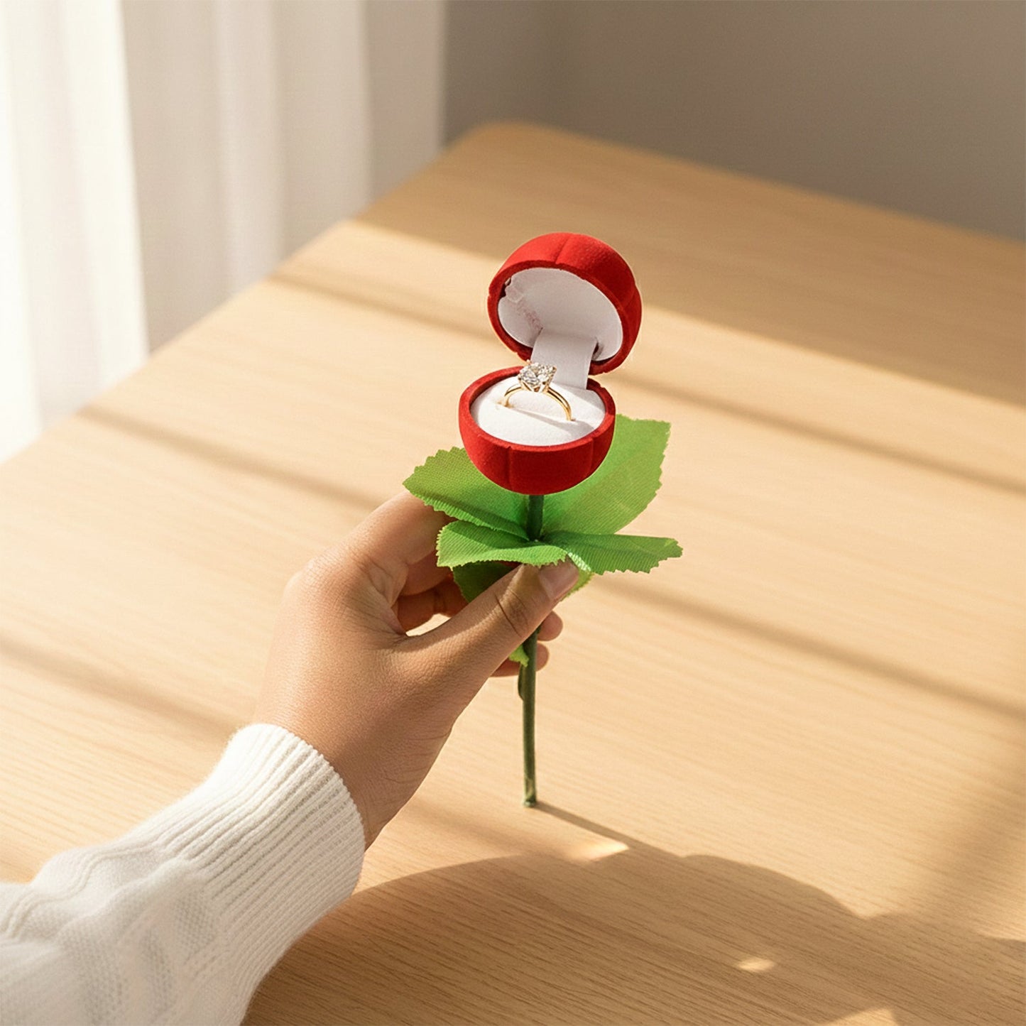 Rose ring box full view India