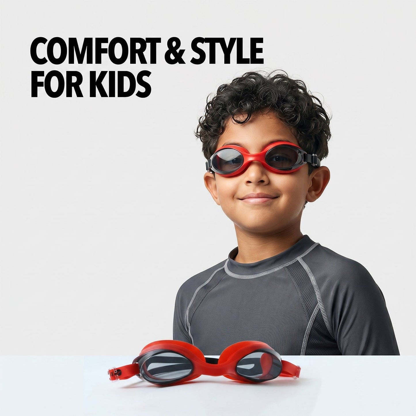 Premium Swimming Goggles with Adjustable Strap (1 Pc)