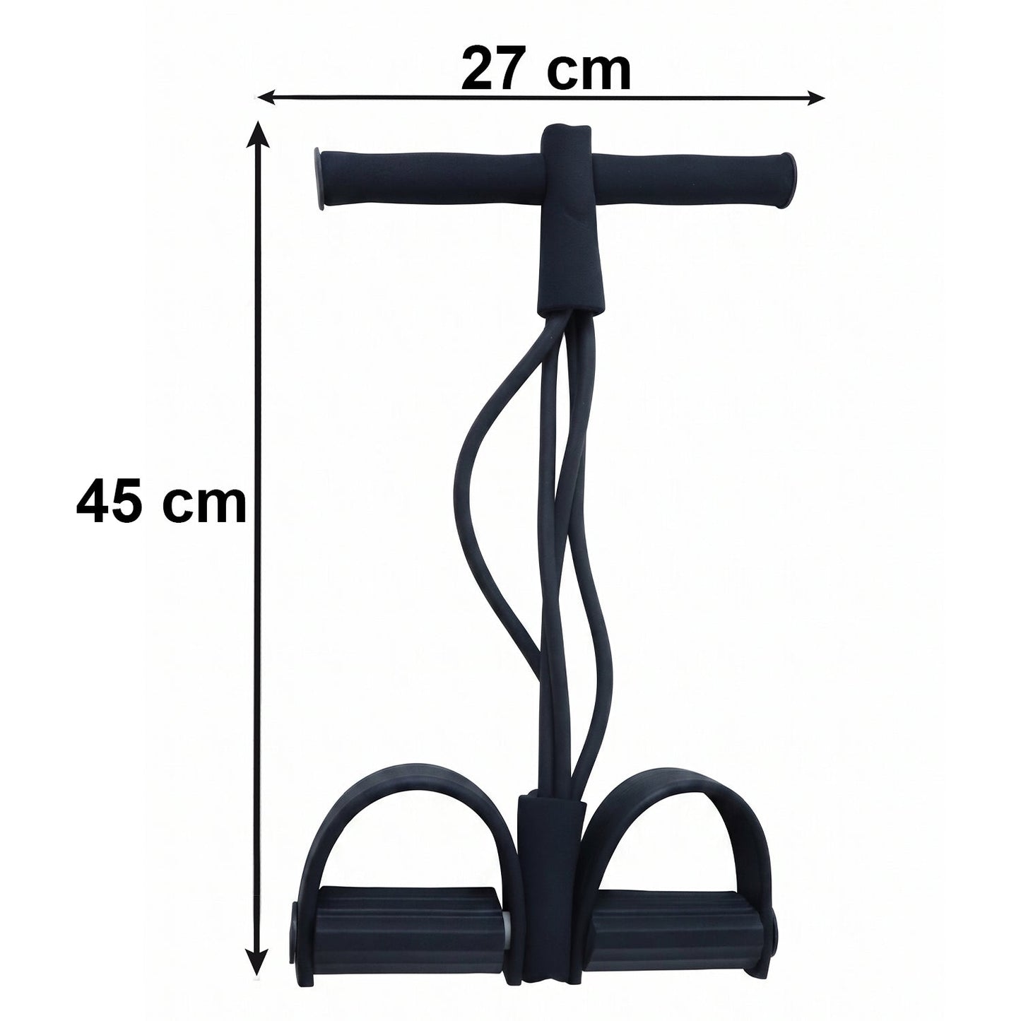 Portable Pull Rope Resistance Exerciser with Foot Pedal Support (1 Pc)