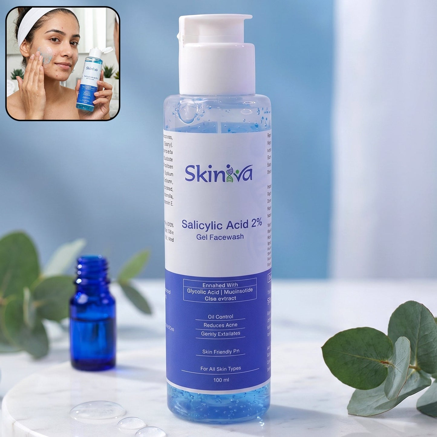 salicylic acid gel face wash acne control cleanser 100ml