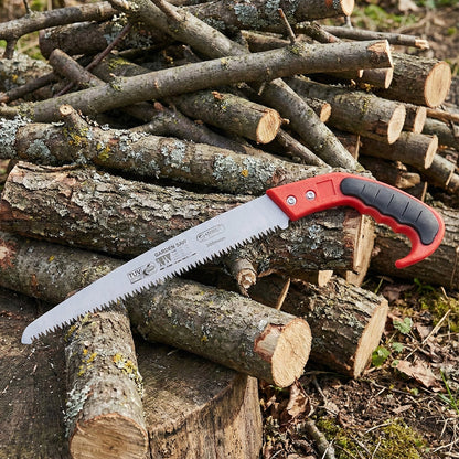 Sharp serrated pruning saw for gardening