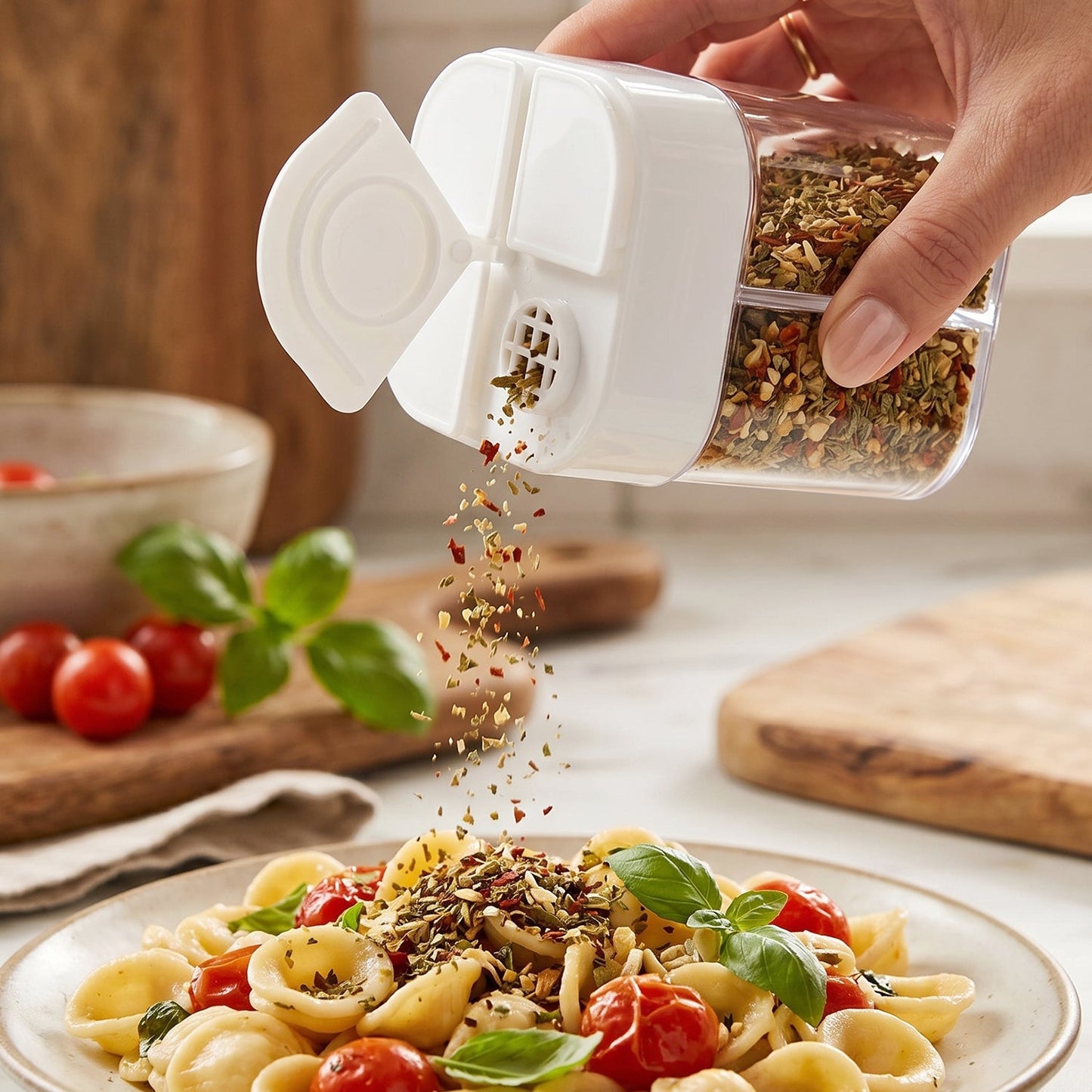 sectioned dry food container