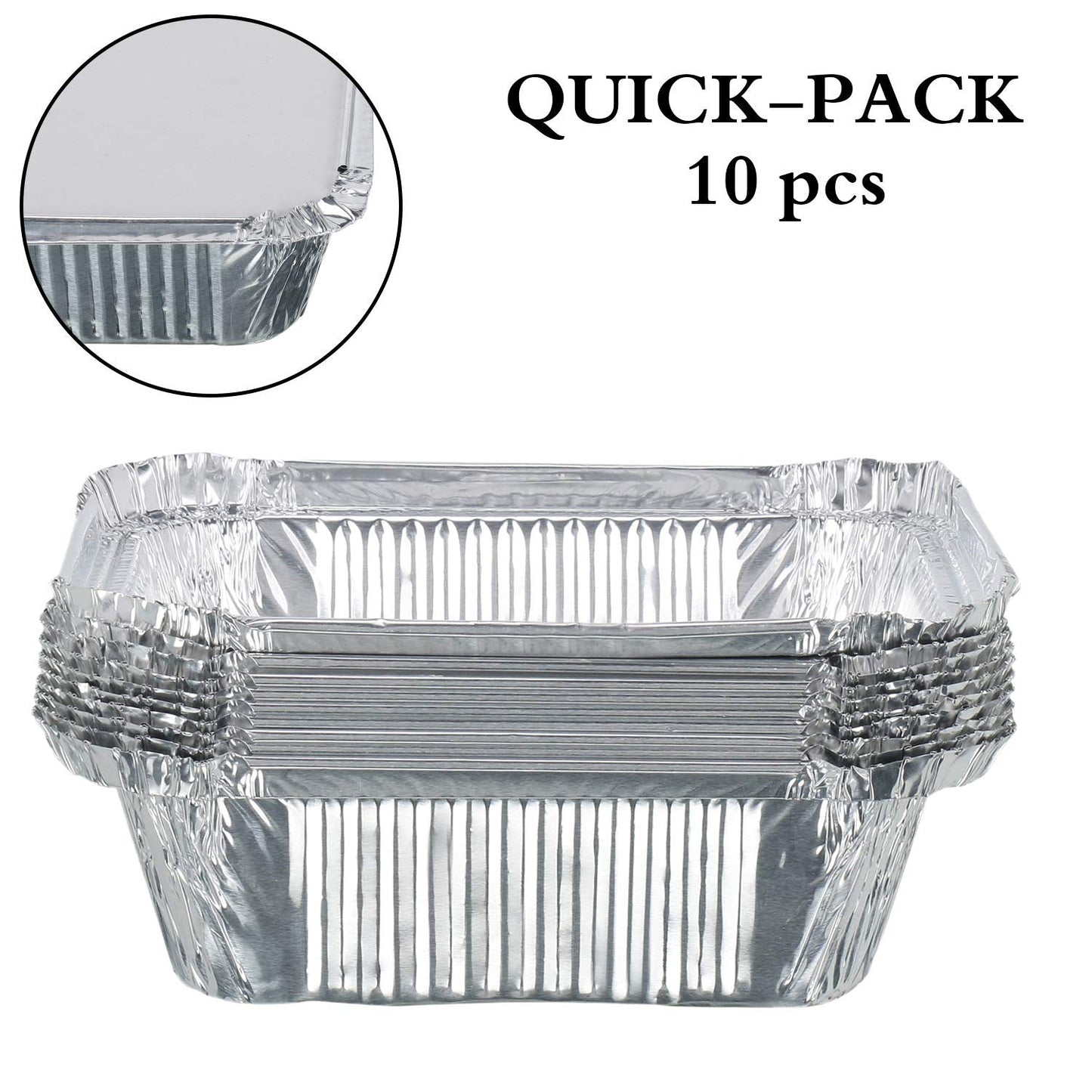 Freshee Aluminium Food Container with Lid — 450 ml — 10 Pc