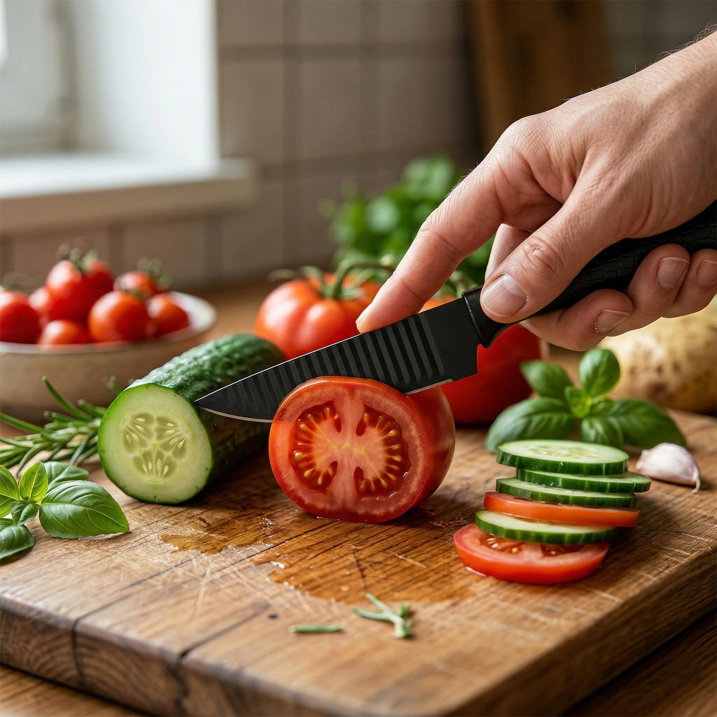 multipurpose knife set with peeler