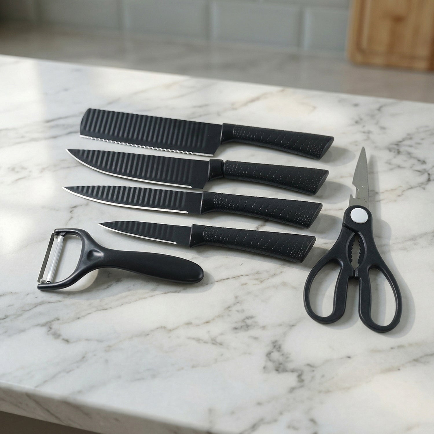 premium knife set with accessories