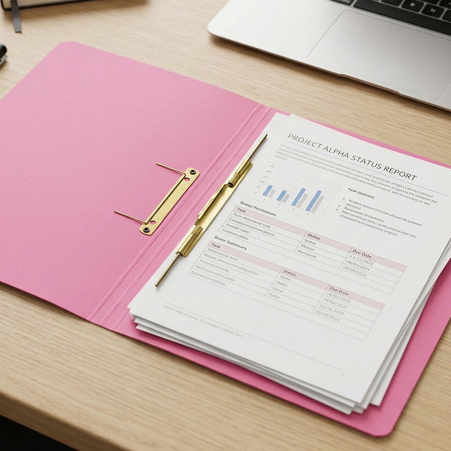 metal clip file folder